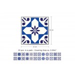 Csempe matrica - Spanish and Moroccan Blue - 24 drb - 15x15 cm